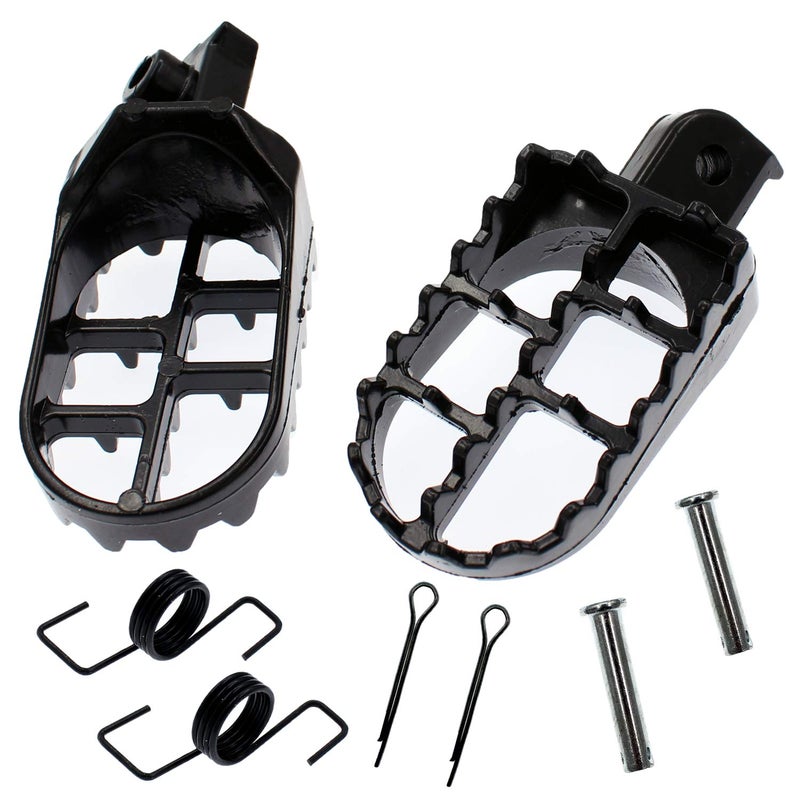 YOFMOO PW50 PW80 Foot Pegs Rest Footpegs Compatible with Yamaha PW 50 80 BW80 1981-2015 DT50 RT100 RT180 T225S TT225T TTR110 TTR50E TTR90 TW200 WR200 WR250 WR500 XT225 XT250 XT350 XT600 YZ125 Black - Image 4